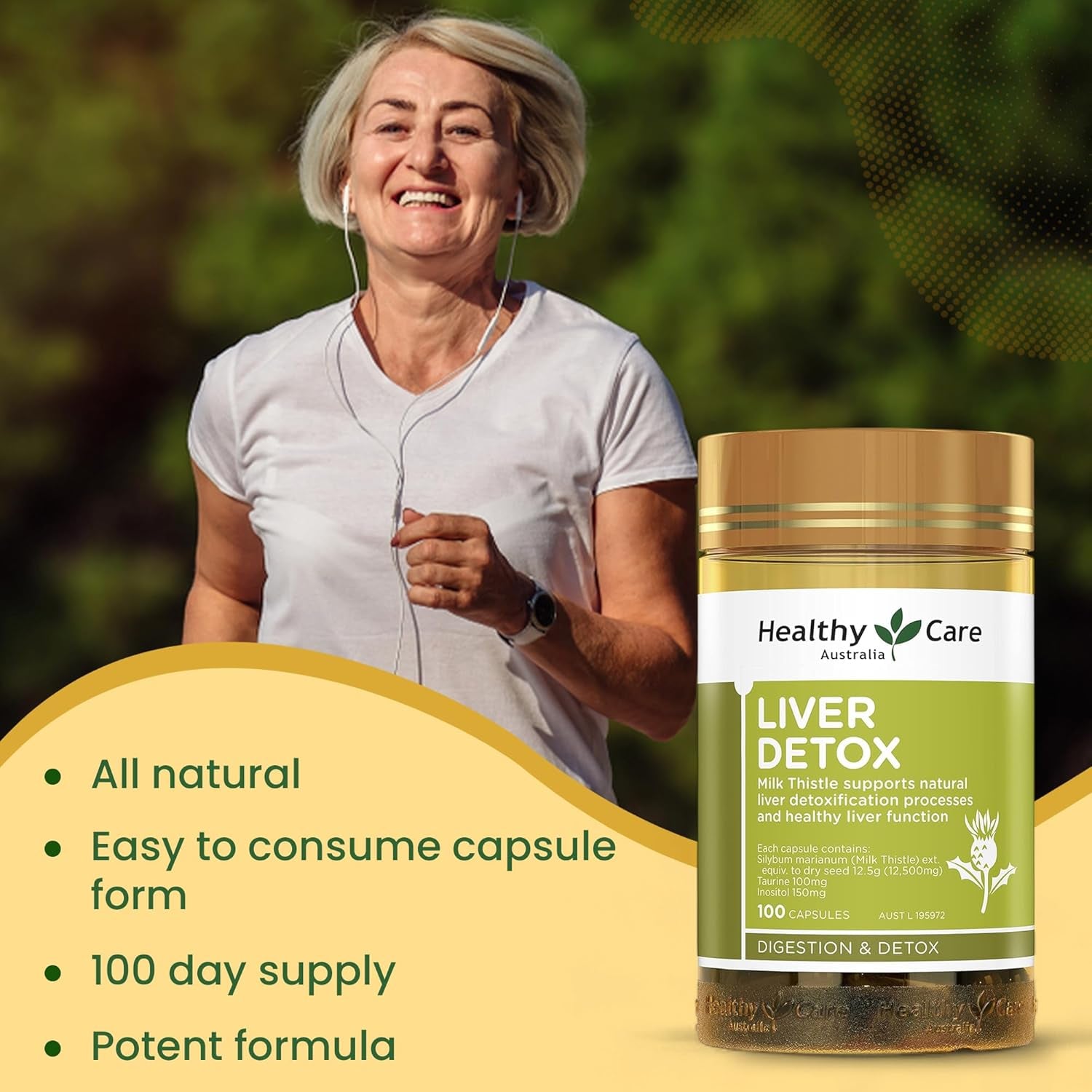 Liver Detox Capsules - Essential Liver, Gallbladder and Digestive Support - Premium Dietary Multivitamins Supplement - All-Natural Ingredients - 100 Capsules