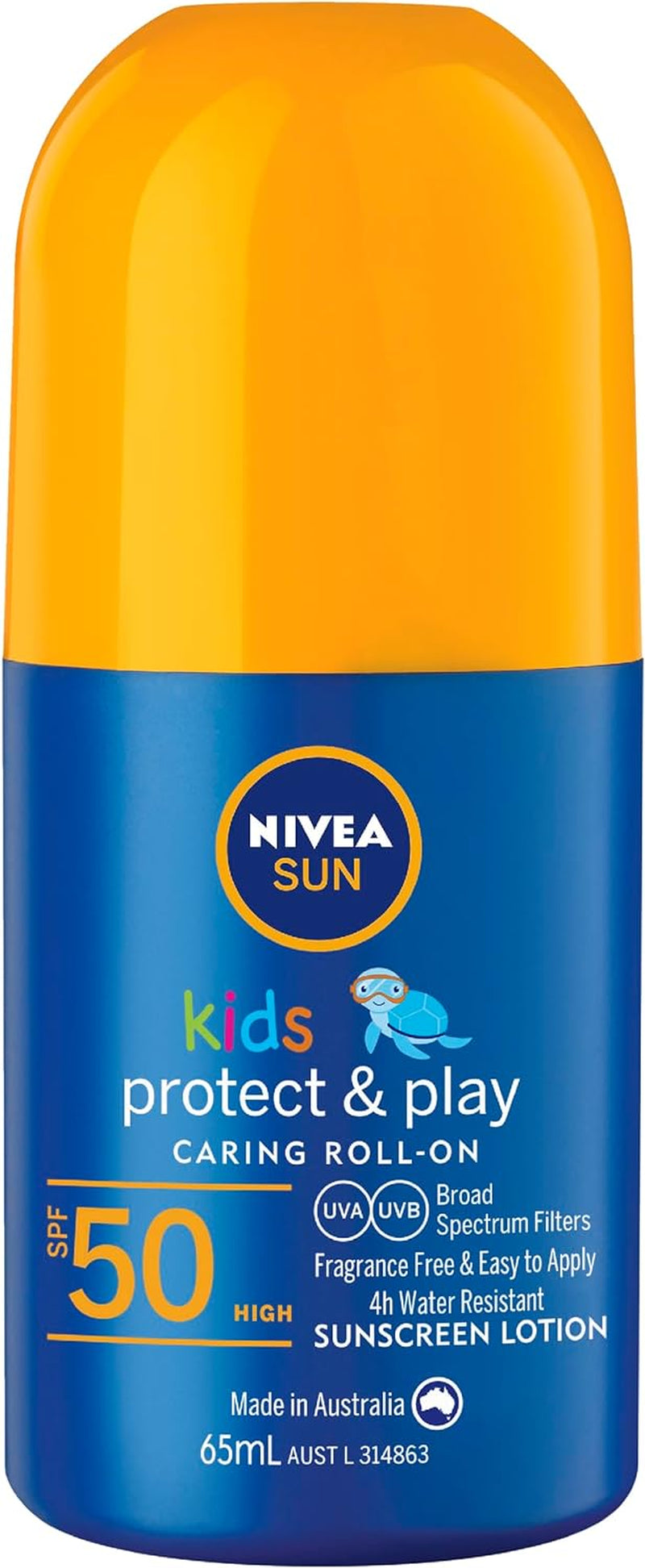 SUN Kids Protect & Play Caring Roll-On Sunscreen SPF 50 65Ml | Broad Spectrum UVA/UVB Protection | 4-Hours Water Resistant | Gentle on Skin | Compact Packaging