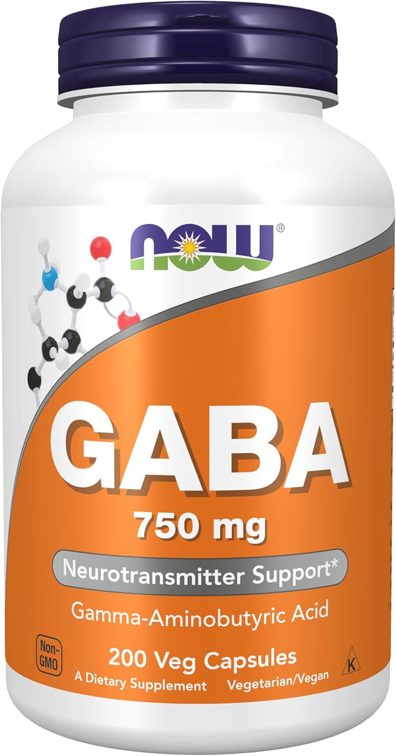 Supplements, GABA (Gamma-Aminobutyric Acid) 750Mg, 200 Veg Capsules