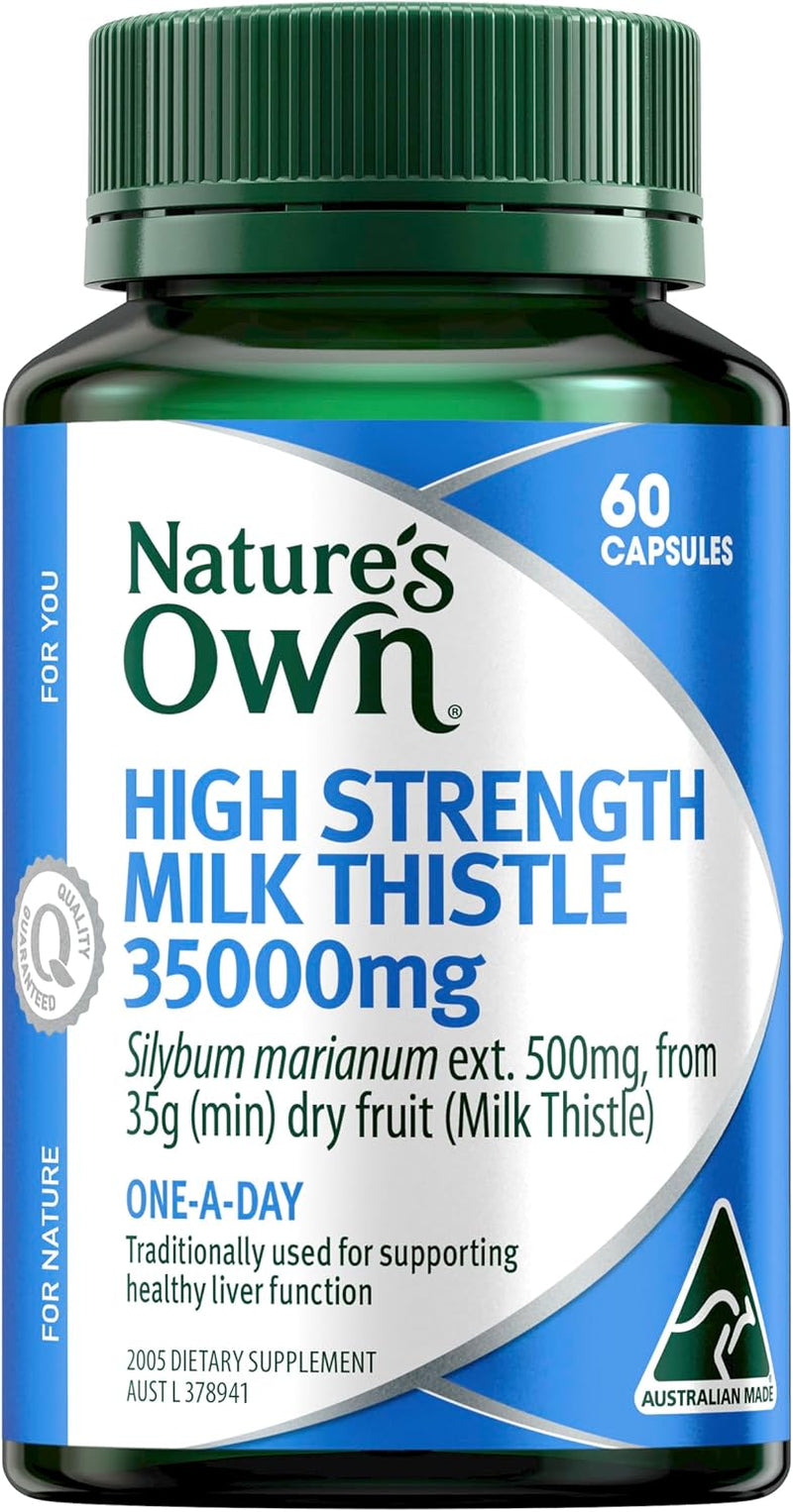 High Strength Milk Thistle 35000Mg - Supports Healthy Liver Function - One-A-Day