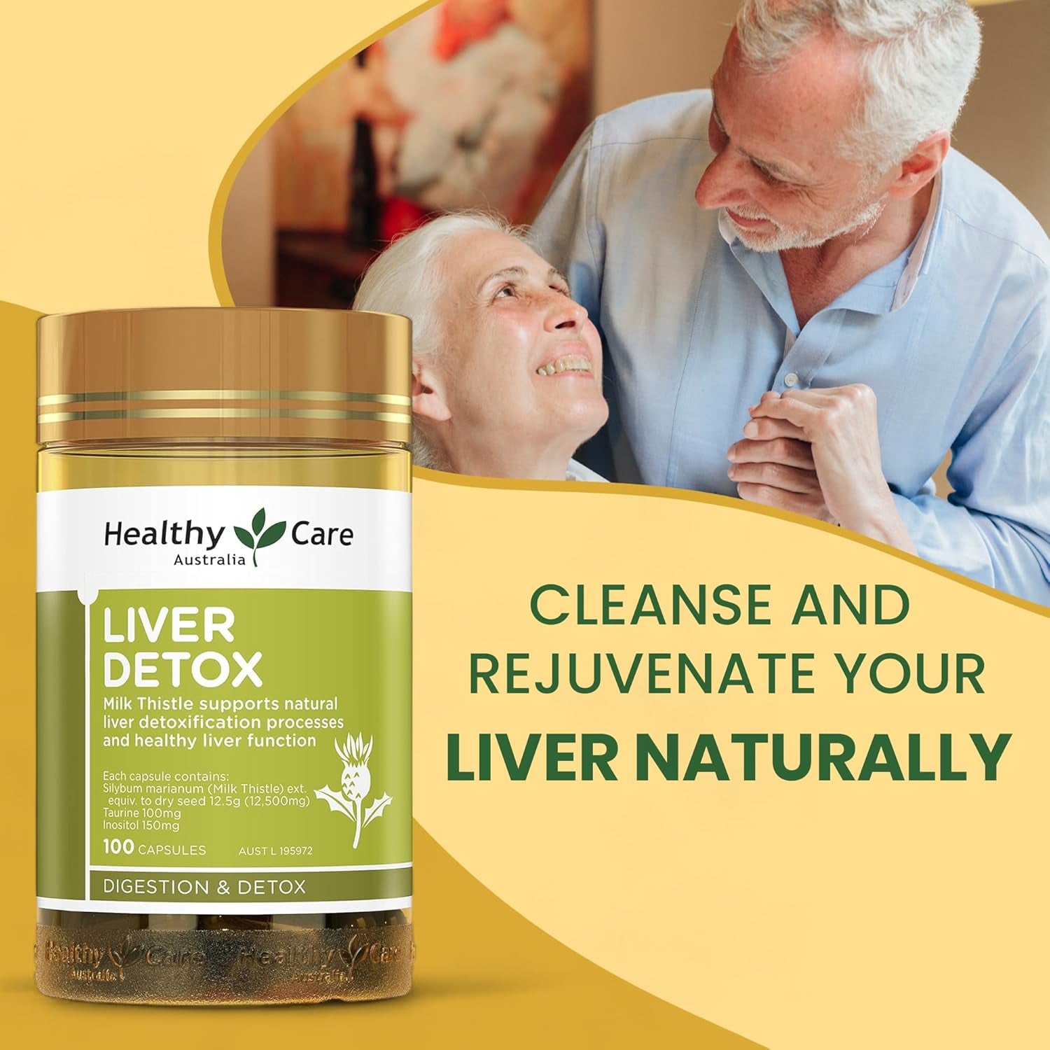 Liver Detox Capsules - Essential Liver, Gallbladder and Digestive Support - Premium Dietary Multivitamins Supplement - All-Natural Ingredients - 100 Capsules