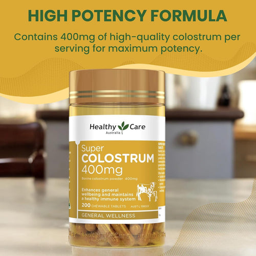 Colostrum Chewable Tablets - Supports Immune System & Wellbeing - Premium Qualit
