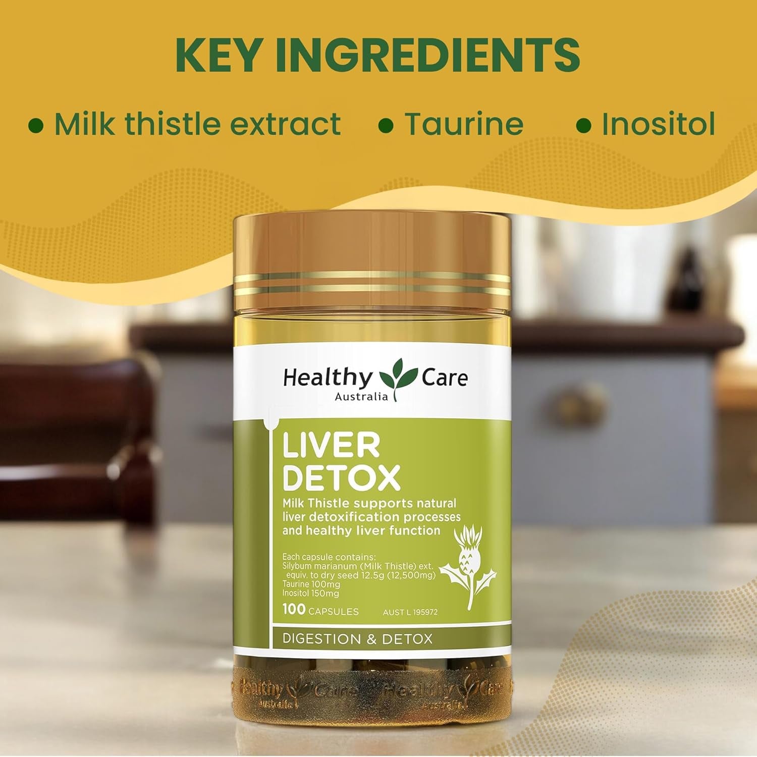 Liver Detox Capsules - Essential Liver, Gallbladder and Digestive Support - Premium Dietary Multivitamins Supplement - All-Natural Ingredients - 100 Capsules