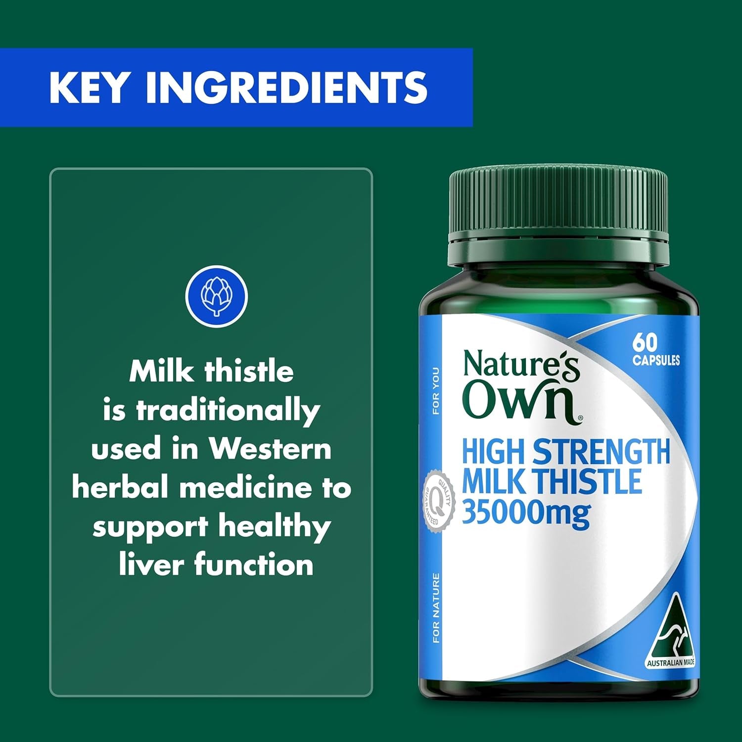 High Strength Milk Thistle 35000Mg - Supports Healthy Liver Function - One-A-Day