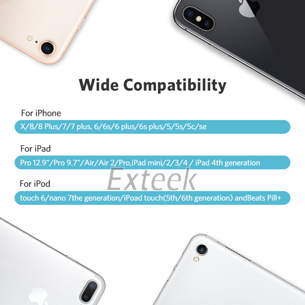 4X Fast USB Cable Charger Charging Cord for Apple Iphone 7 8 X 11 12 13 Pro Ipad